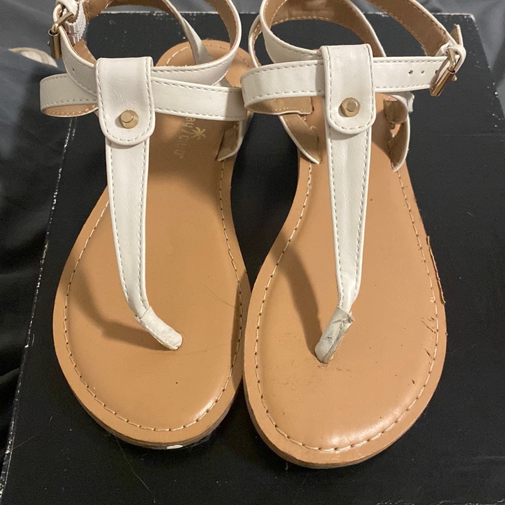 White sandals